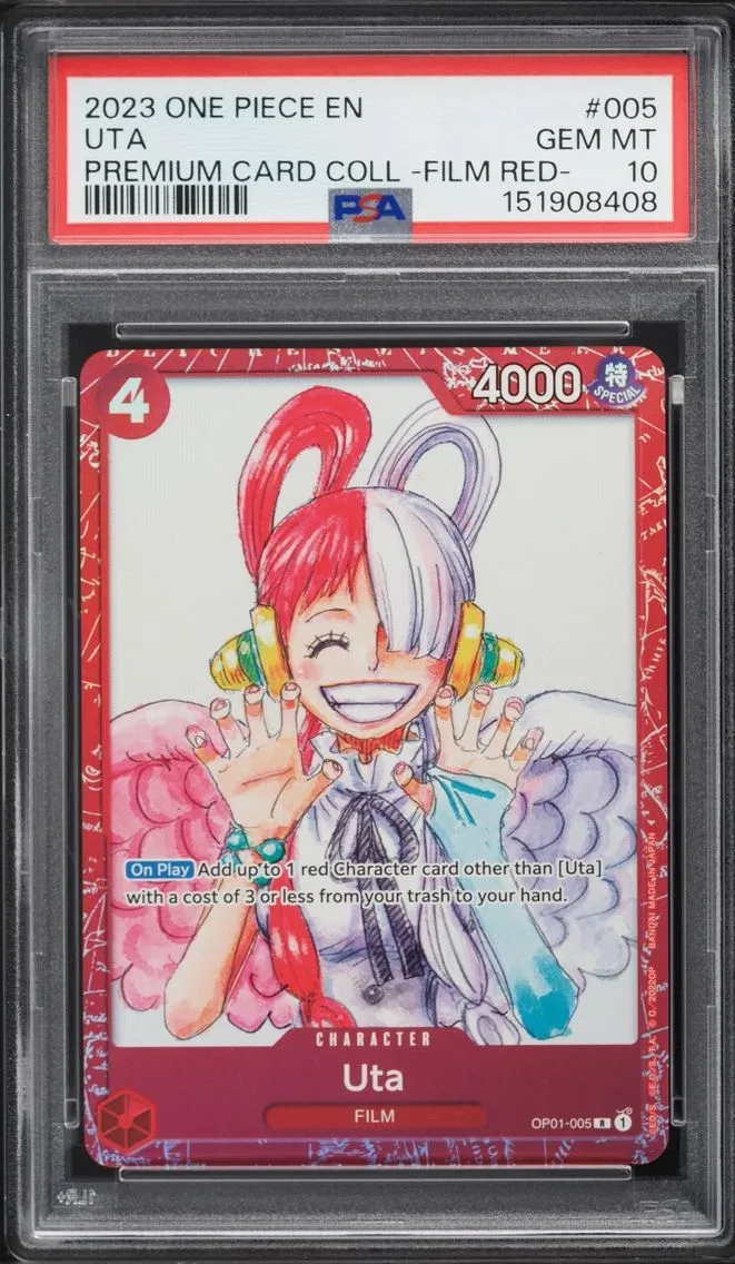 2023 #OP01-005 Uta PSA 10 One Piece Premium Card Collection FILM RED