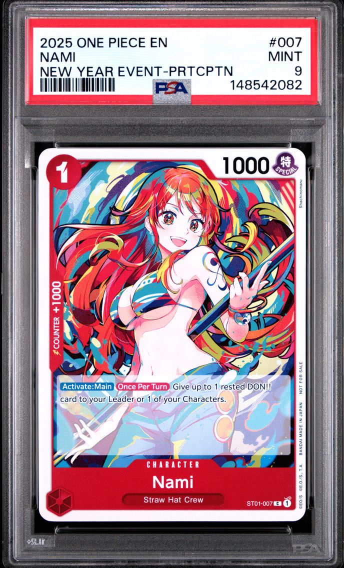 2025 #007 Nami PSA 9 One Piece Promos