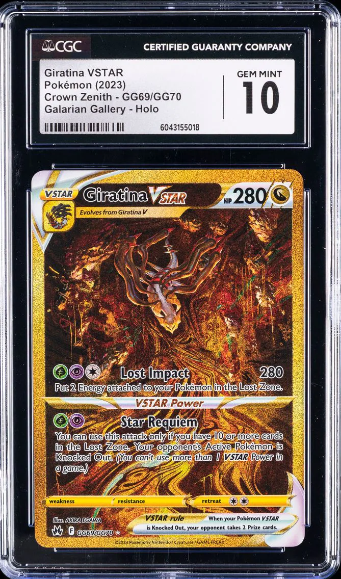 2023 #GG69 Full Art/Giratina Vstar CGC 10 Sword and Shield Crown Zenith Pokemon