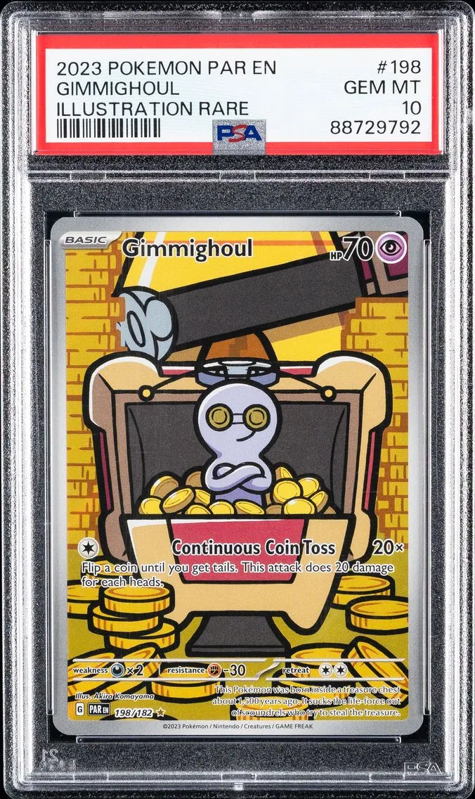 2023 #198 Gimmighoul PSA 10 Par EN-Paradox Rift Pokemon
