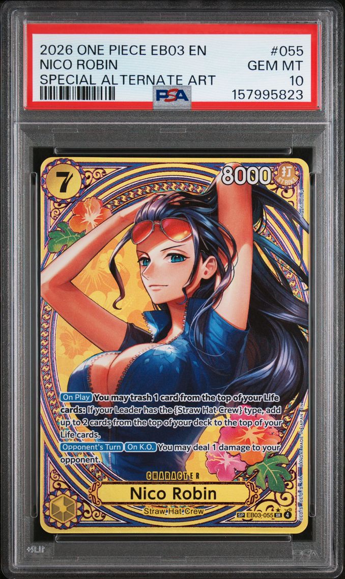 2026 #055 Nico Robin PSA 10 One Piece EB03-Extra Booster -One Piece Heroines Edition-