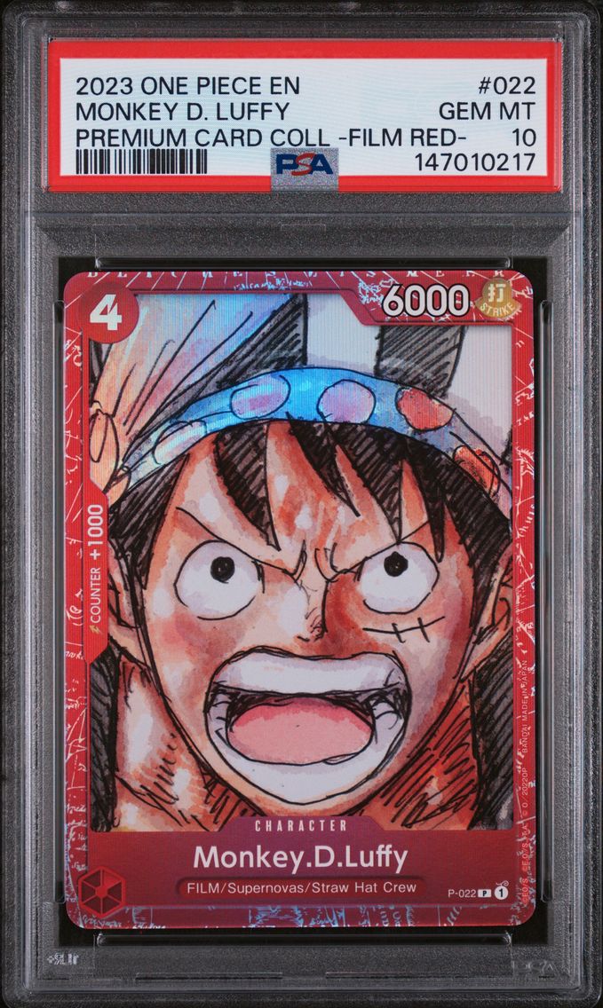 2023 #022 Monkey D. Luffy PSA 10 One Piece Premium Card Collection -One Piece Film Red-
