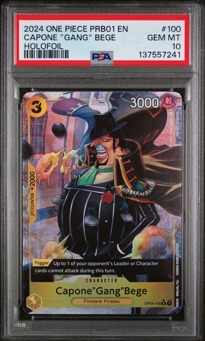 2024 #100 Capone "Gang" Bege PSA 10 One Piece PRB01-Premium Booster -One Piece Card the Best-