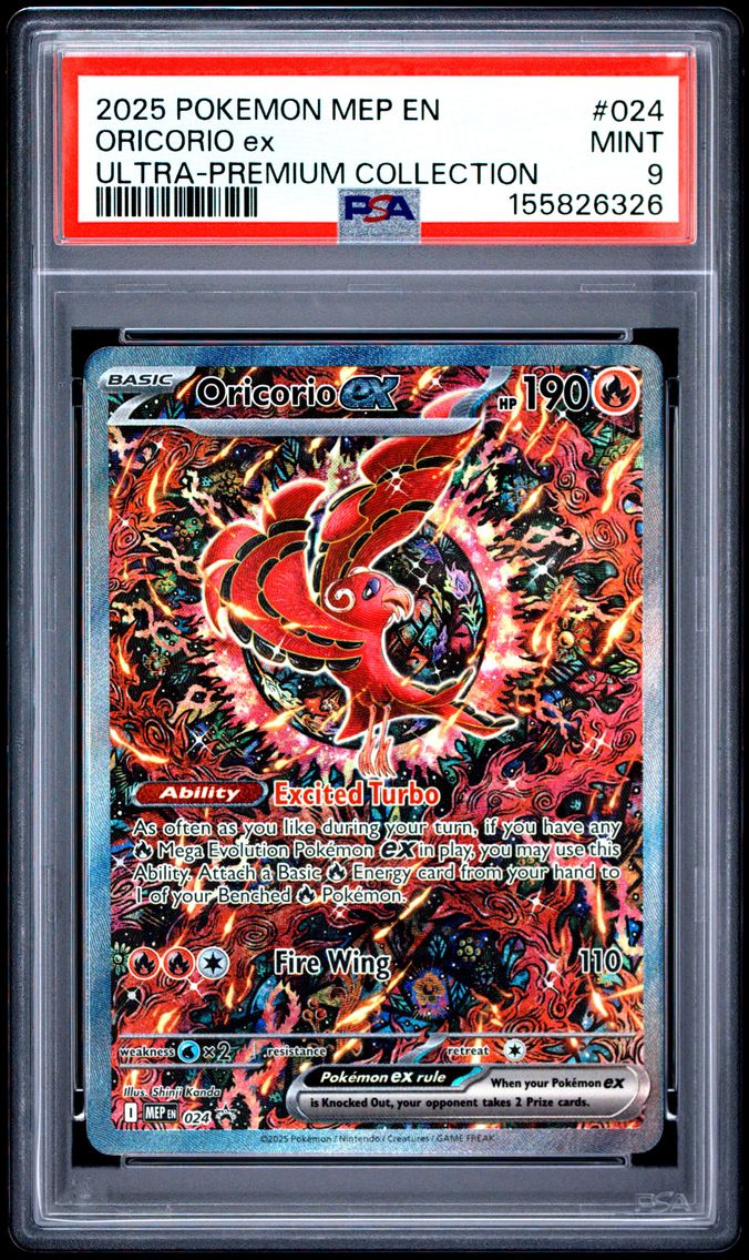 2025 #024 Oricorio EX PSA 9 Mep EN-Me Black Star Promo