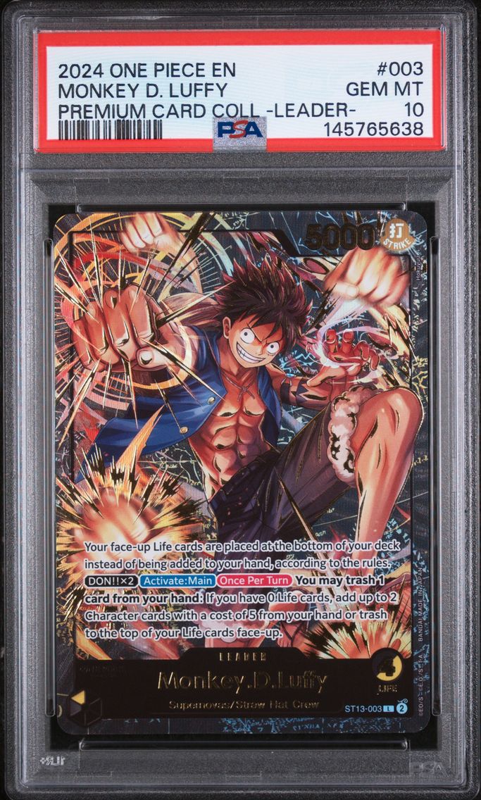 2024 #003 Monkey D. Luffy PSA 10 One Piece Premium Card Collection -Leader Collection-