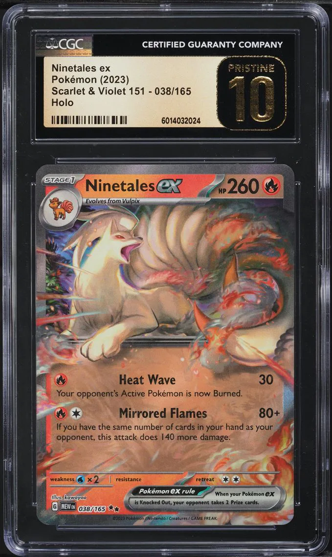 2023 #038 Ninetales EX CGC 10 Pristine Mew EN-151 Pokemon