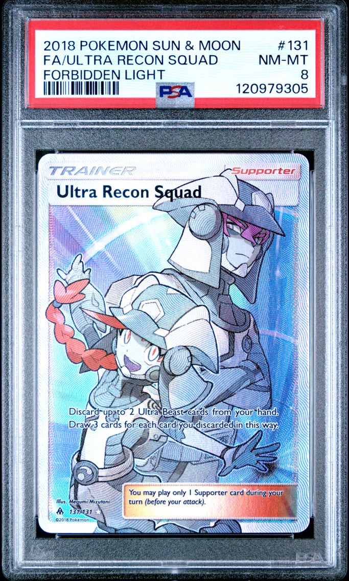 2018 #131 Full Art/Ultra Recon Squad PSA 8 Sun & Moon Forbidden Light