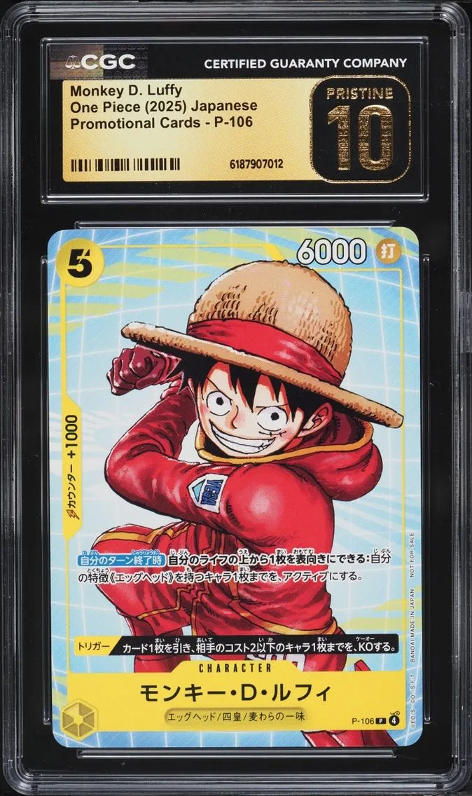 2025 #P-106 Monkey D. Luffy CGC 10 One Piece Japanese Promo