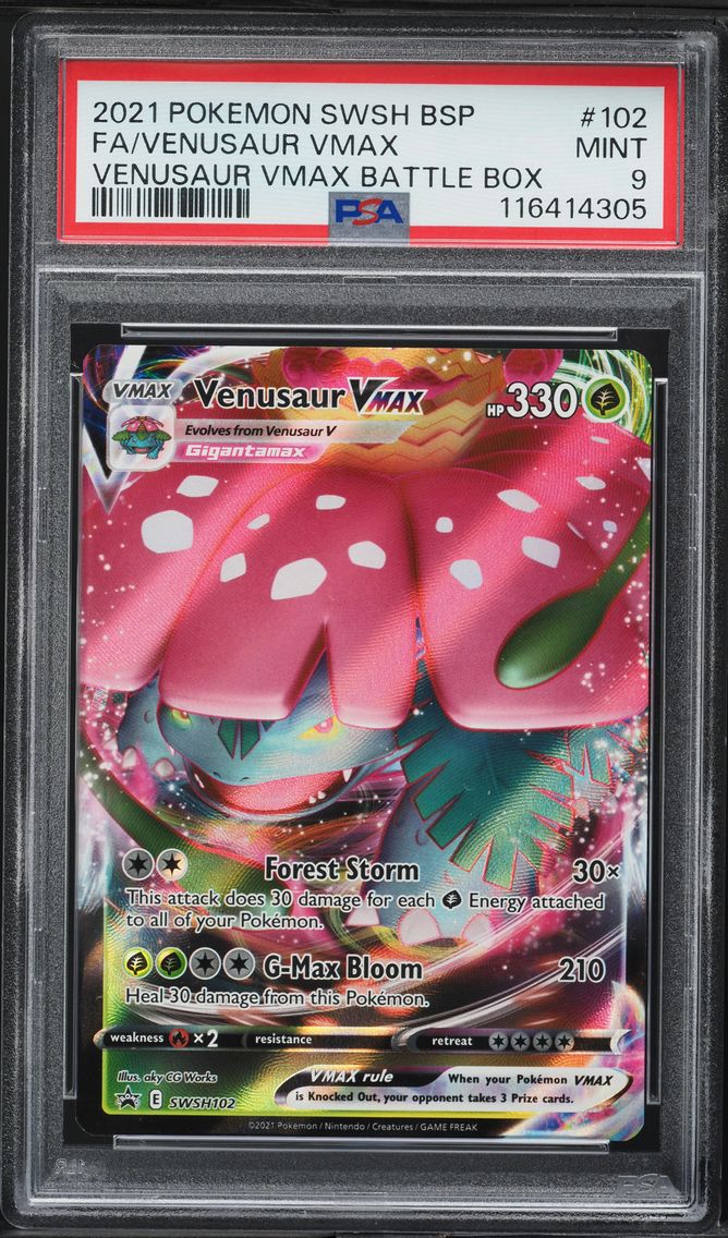 2021 #102 Full Art/Venusaur Vmax PSA 9 Swsh Black Star Promo Pokemon