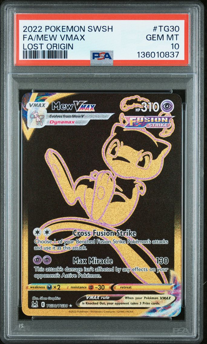 2022 #TG30 Full Art/Mew Vmax PSA 10 Sword & Shield Lost Origin