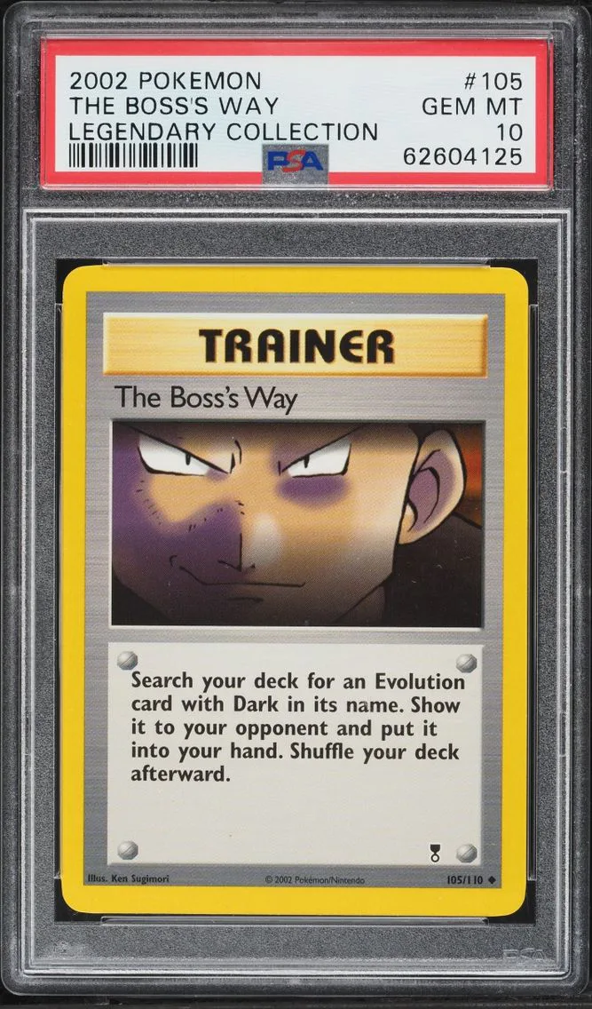 2002 Pokemon Legendary Collection The Boss's Way #105 PSA 10 GEM MINT