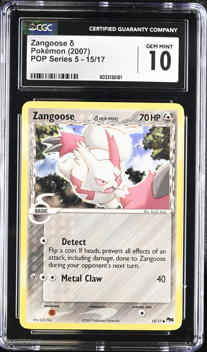 2007 #15 Zangoose � CGC 10 POP Series 5 - English