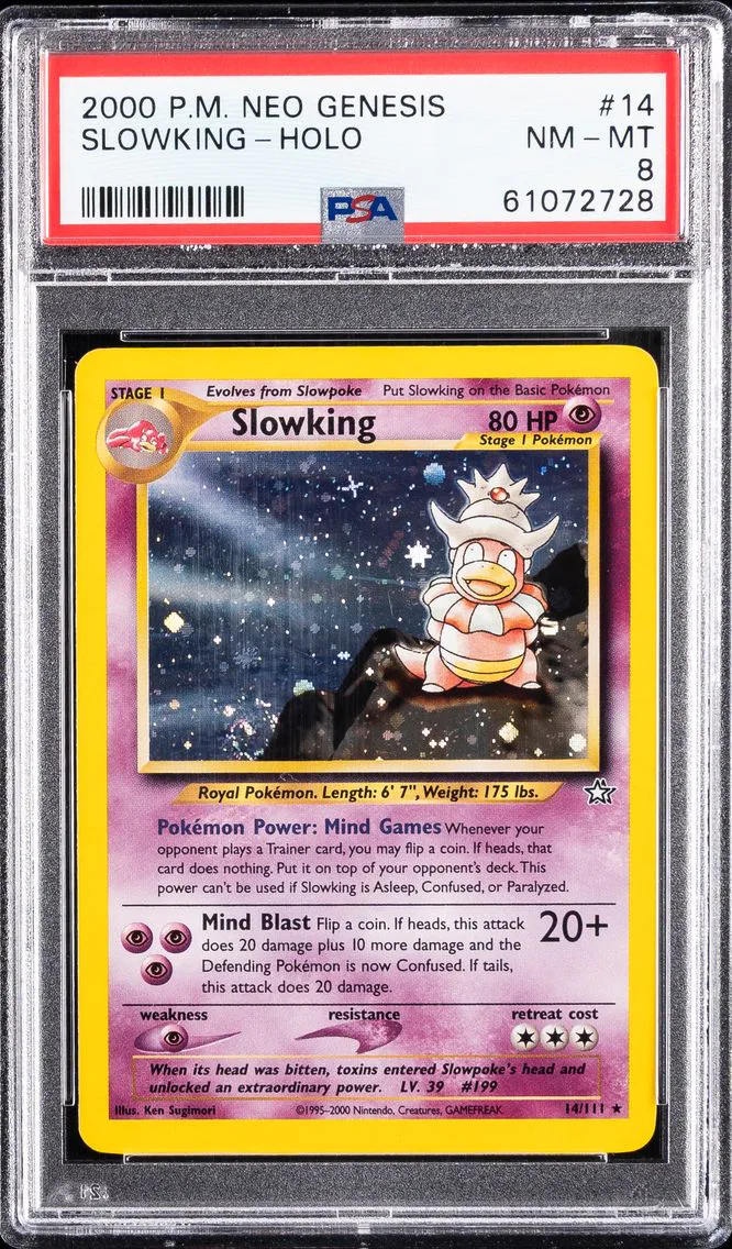 2000 #14 Slowking-Holo PSA 8 Neo Genesis Pokemon
