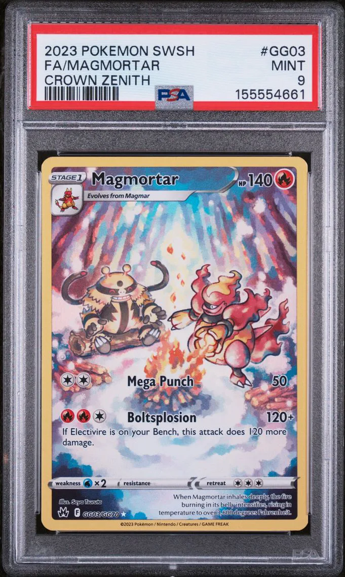 2023 #GG03 Full Art/Magmortar PSA 9 Sword and Shield Crown Zenith