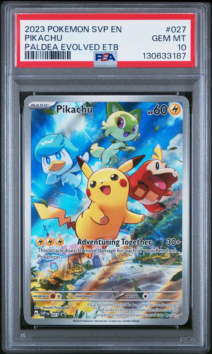 2023 #027 Pikachu PSA 10 Svp EN-SV Black Star Promo