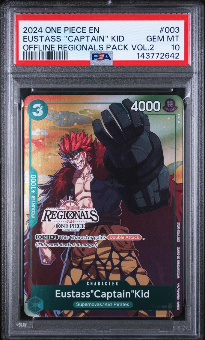 2024 #003 Eustass "Captain" Kid PSA 10 One Piece Offline Regionals Pack 2024 Vol.2