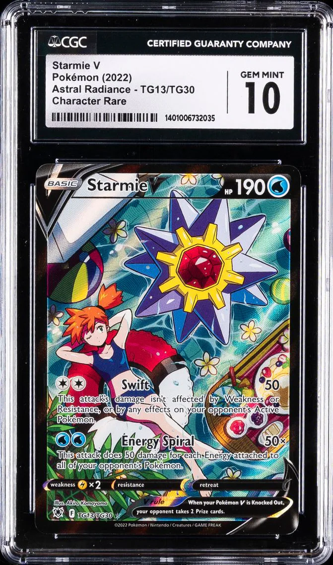 2022 #TG13 Full Art/Starmie V CGC 10 Sword & Shield Astral Radiance Pokemon