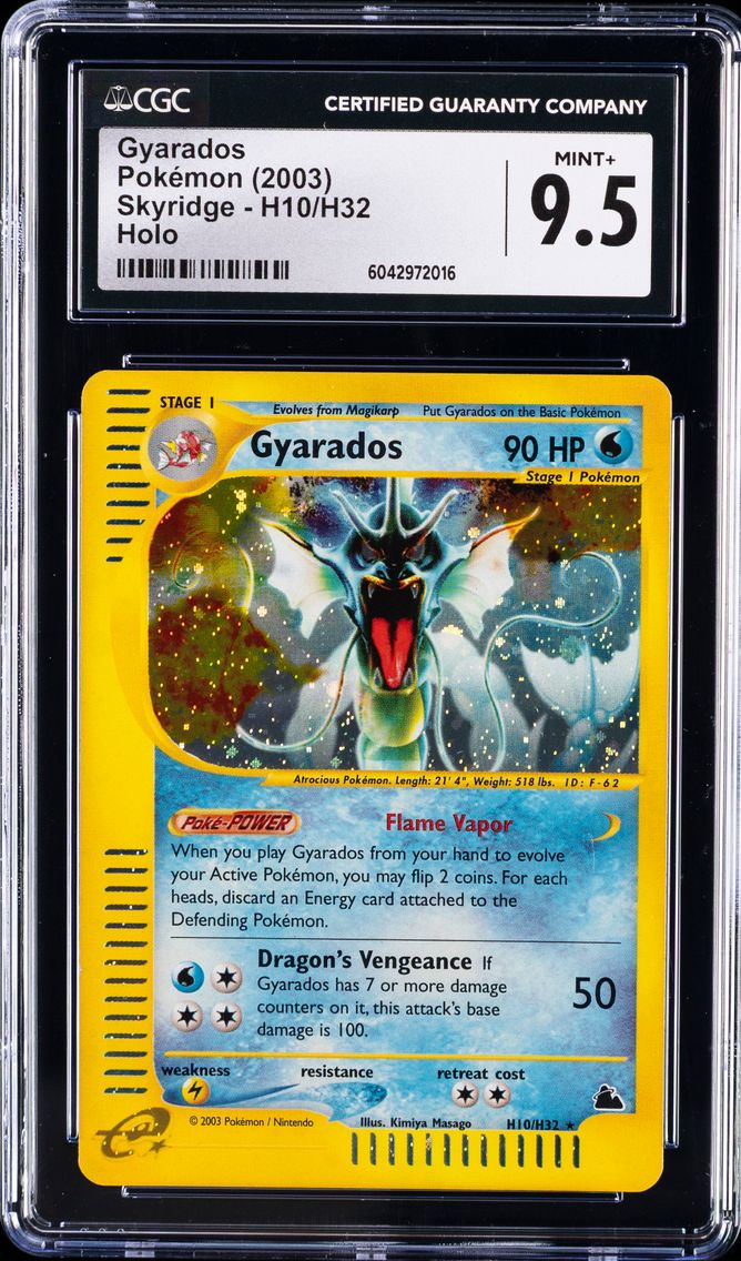 2003 #H10 Gyarados-Holo CGC 9.5 Skyridge Pokemon
