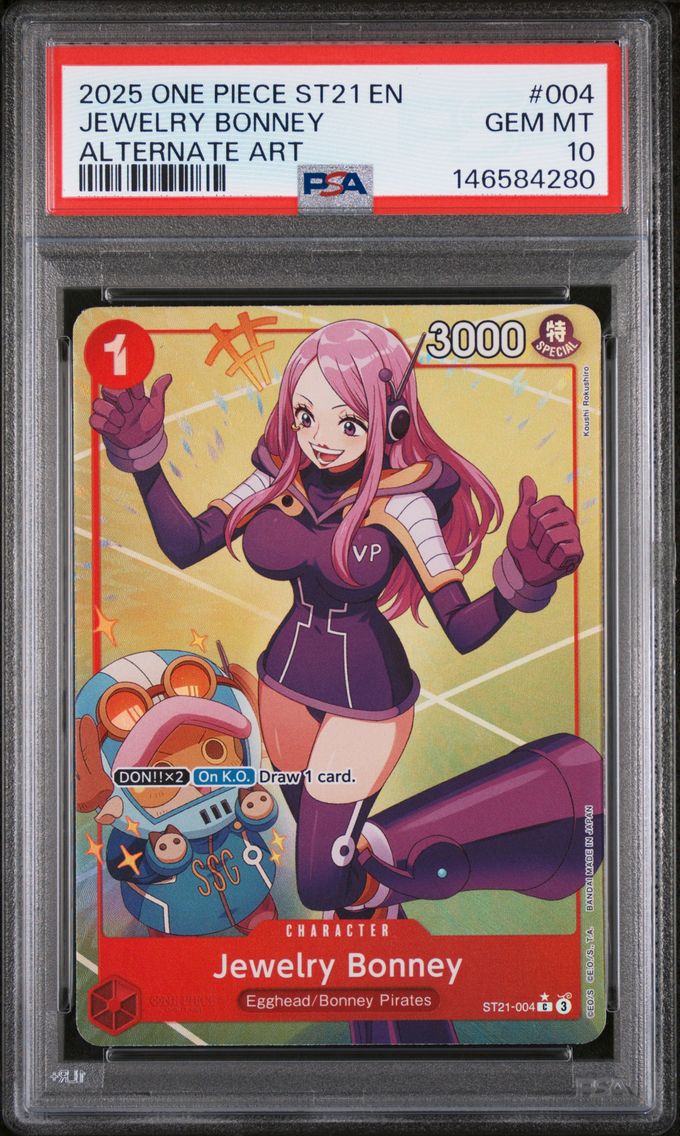 2025 #004 Jewelry Bonney PSA 10 One Piece Starter Deck ST21-EX Gear 5
