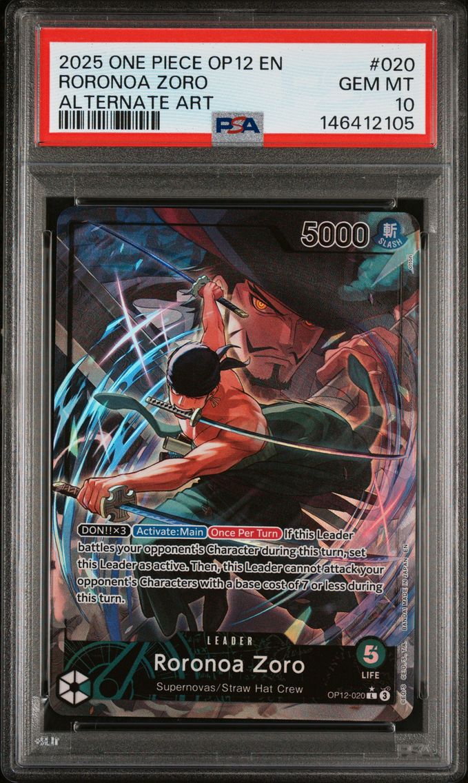 2025 #020 Roronoa Zoro PSA 10 One Piece OP12-Legacy of the Master