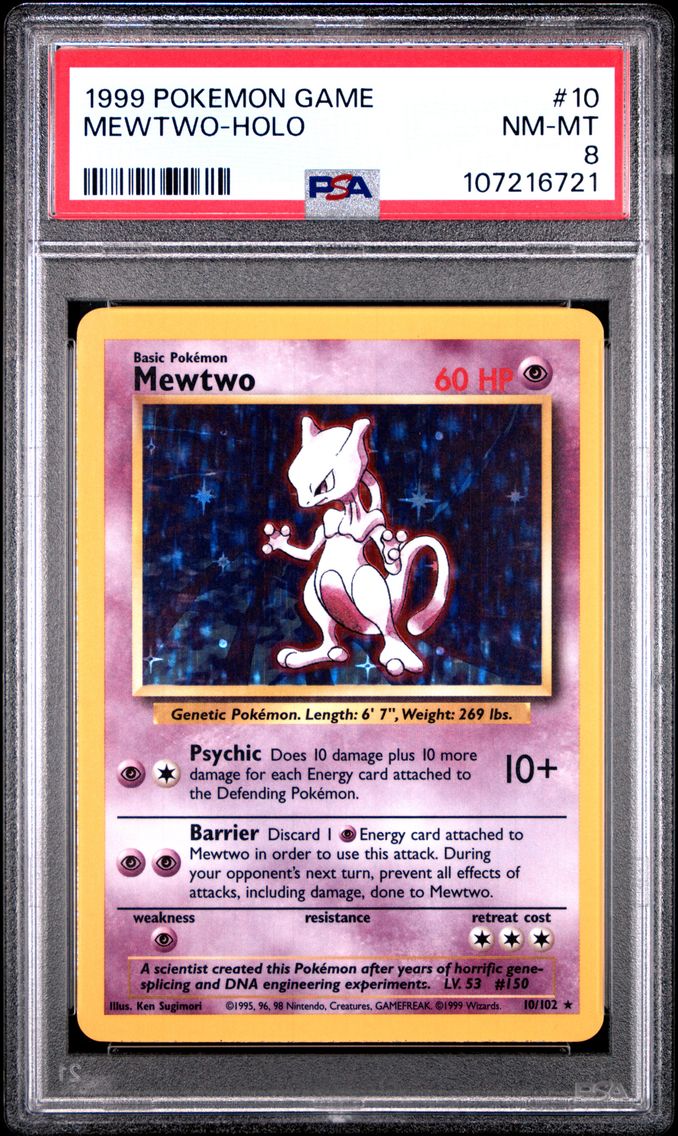 1999 #10 Mewtwo-Holo PSA 8 Game
