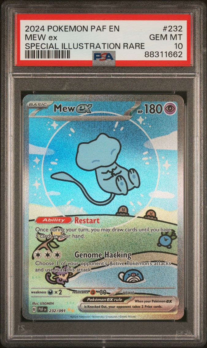 2024 #232 Mew EX PSA 10 Paf EN-Paldean Fates