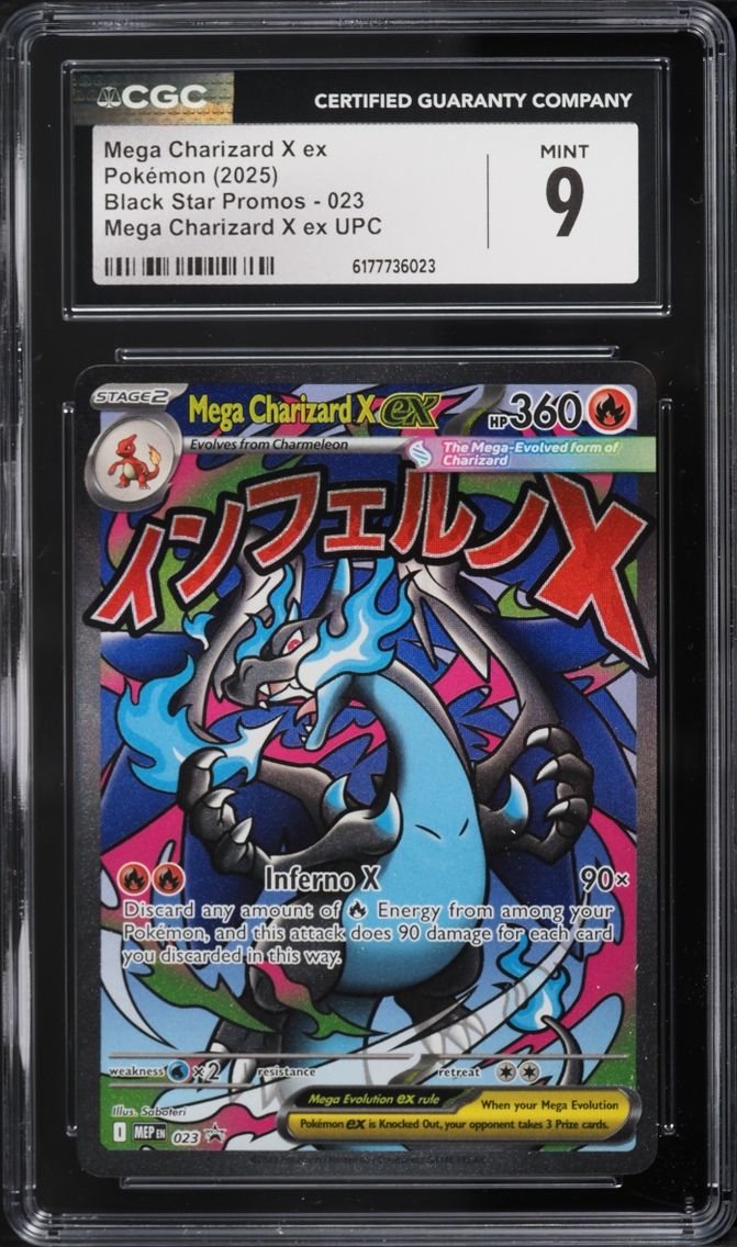 2025 Pokemon Mega Evolution Promo Ultra Premium Full Art Mega Charizard X Ex #23 CGC 9 MINT