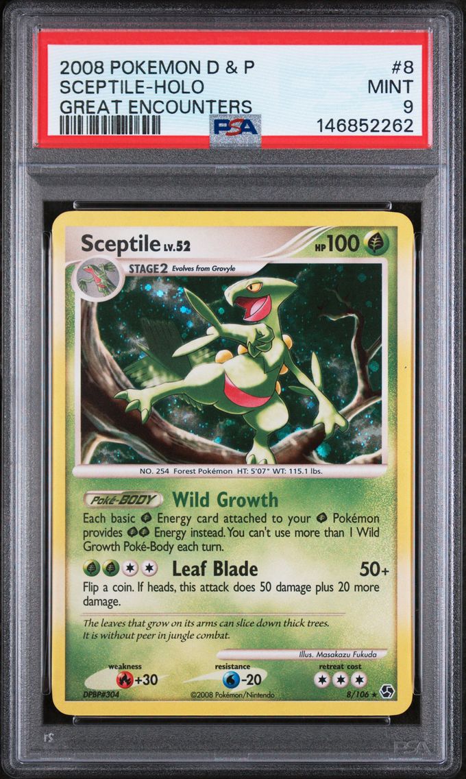 2008 #8 Sceptile-Holo PSA 9 Diamond & Pearl Great Encounters