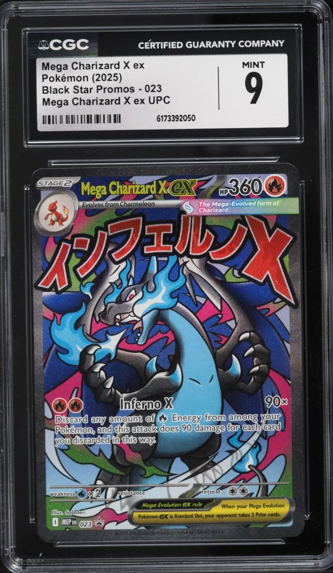 2025 Pokemon Mega Evolution Promo Ultra Premium Full Art Mega Charizard X Ex CGC 9 MINT