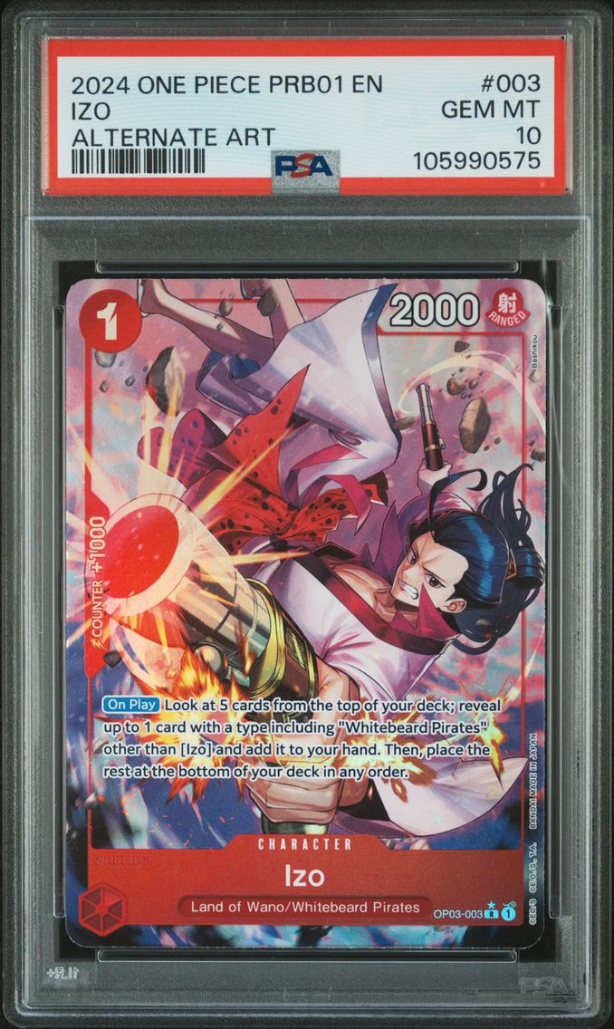 2024 #003 Izo PSA 10 One Piece PRB01-Premium Booster -One Piece Card the Best-