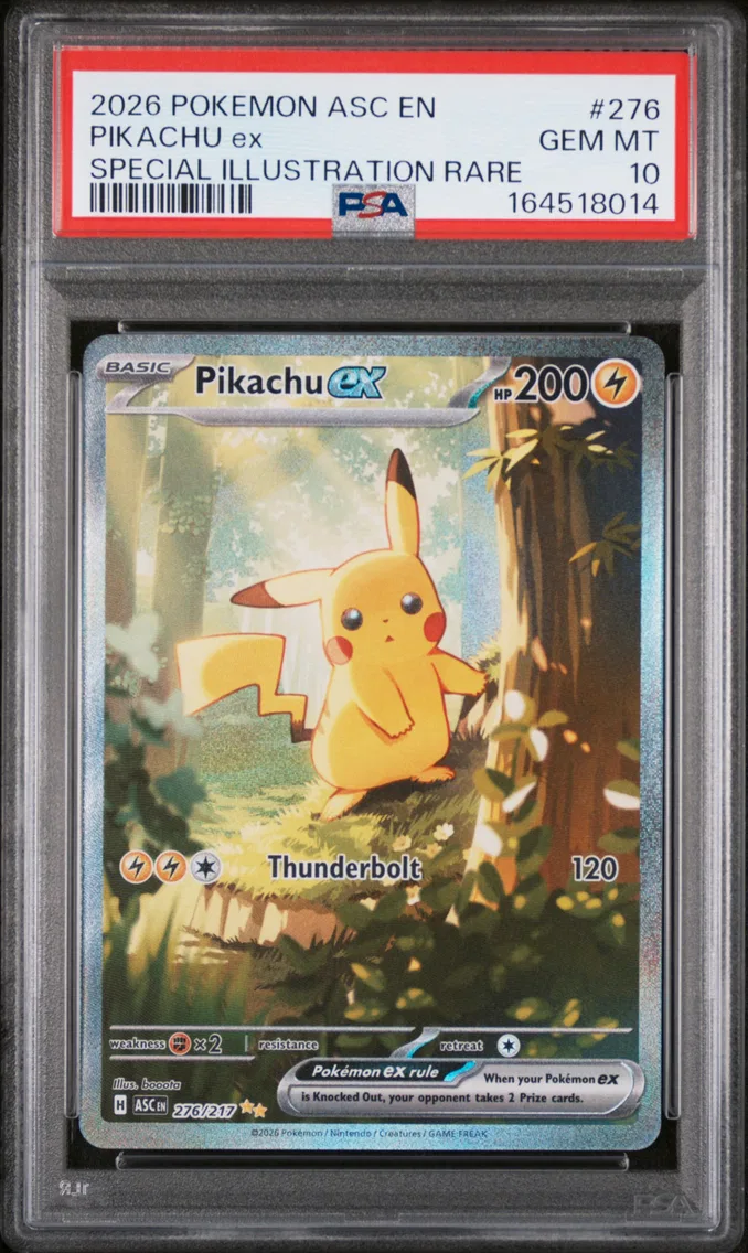 2026 #276 Pikachu EX PSA 10 Asc
