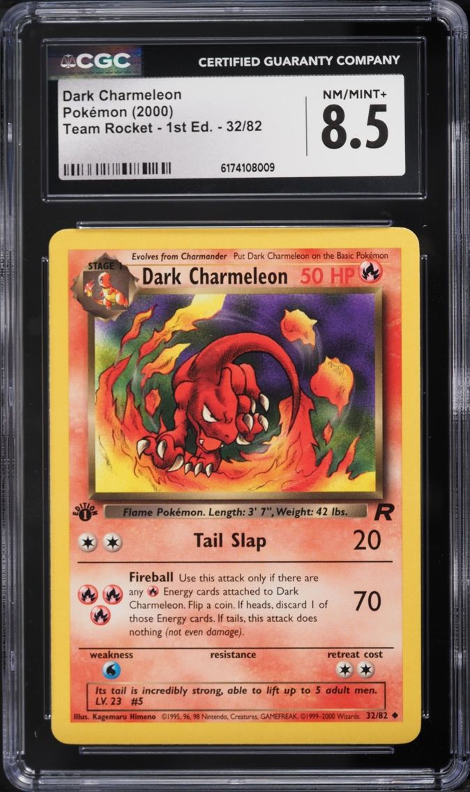 2000 #32 Dark Charmeleon CGC 8.5 Pokemon Team Rocket 1st Edition