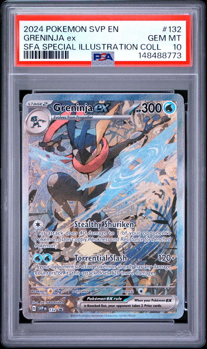 2024 #132 Greninja EX PSA 10 Svp EN-SV Black Star Promo