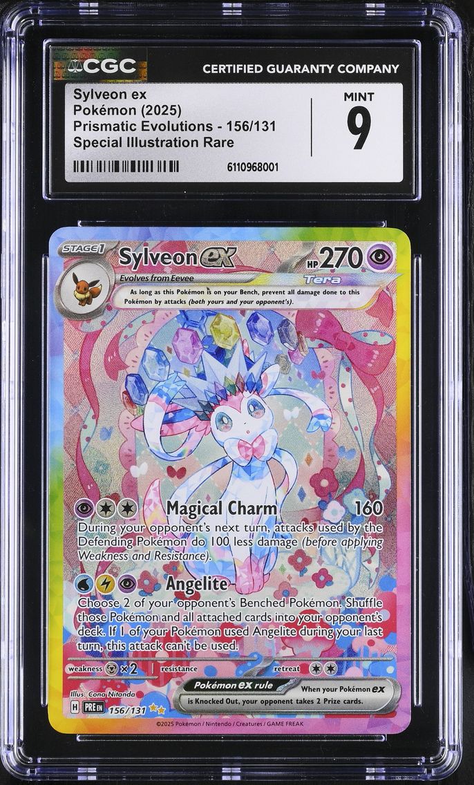 2025 #156 Prismatic Evolutions - PRE EN - English Sylveon ex Special Illustration Rare (Holo) CGC 9 Pokemon
