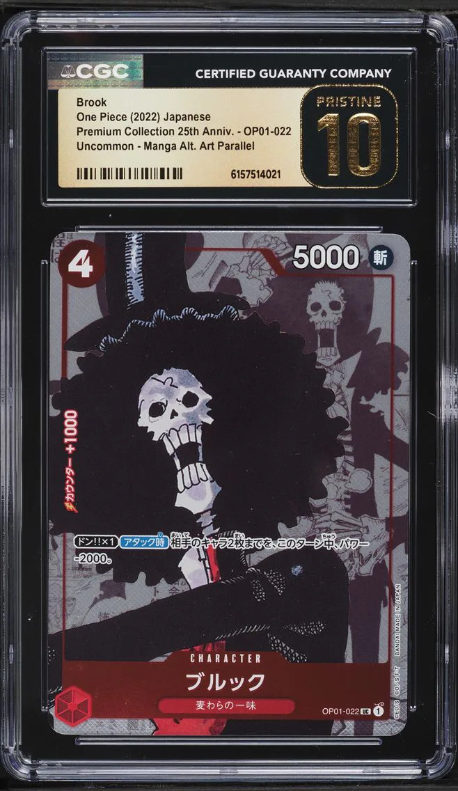 2022 #OP01-022 Manga Art Brook CGC 10 PRISTINE Premium 25th Anniversary One Piece