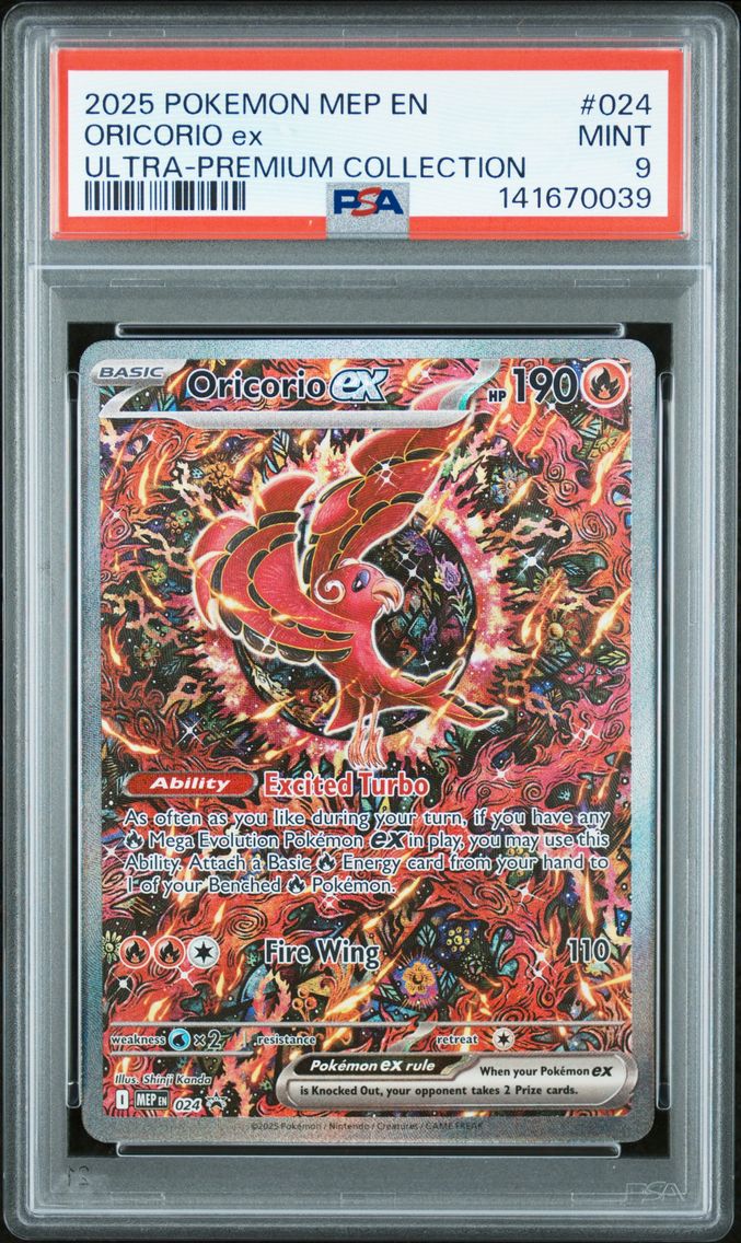 2025 #024 Oricorio EX PSA 9 Mep EN-Me Black Star Promo Pokemon