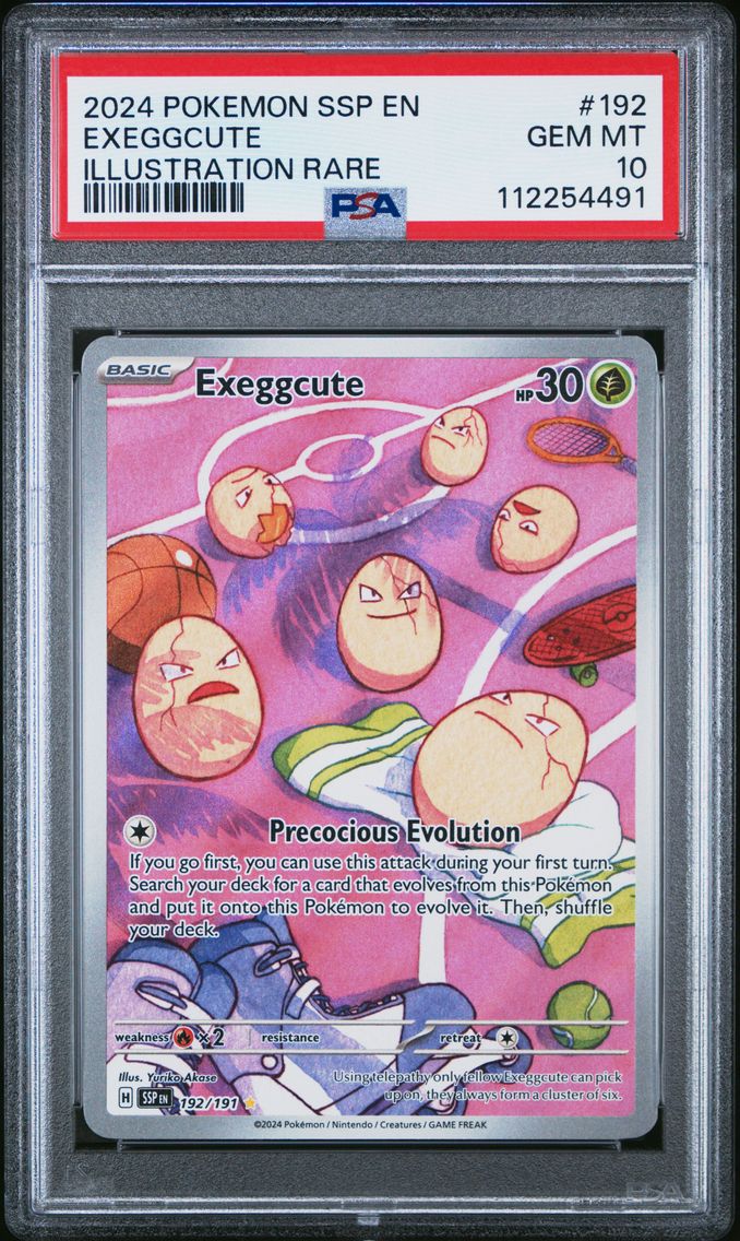 2024 #192 Exeggcute PSA 10 Ssp EN-Surging Sparks Pokemon