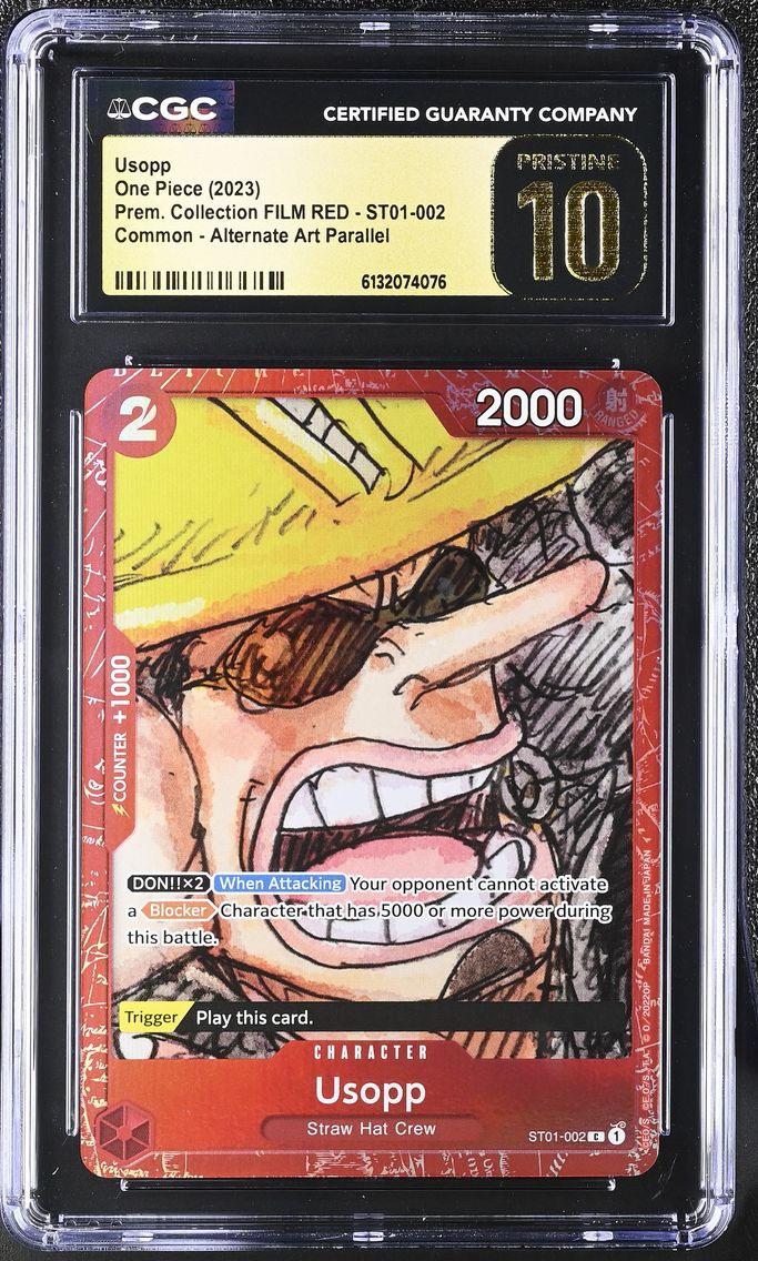 2023 #ST01-002 Usopp CGC 10 Pristine Premium Collection FILM RED (Foil) - English