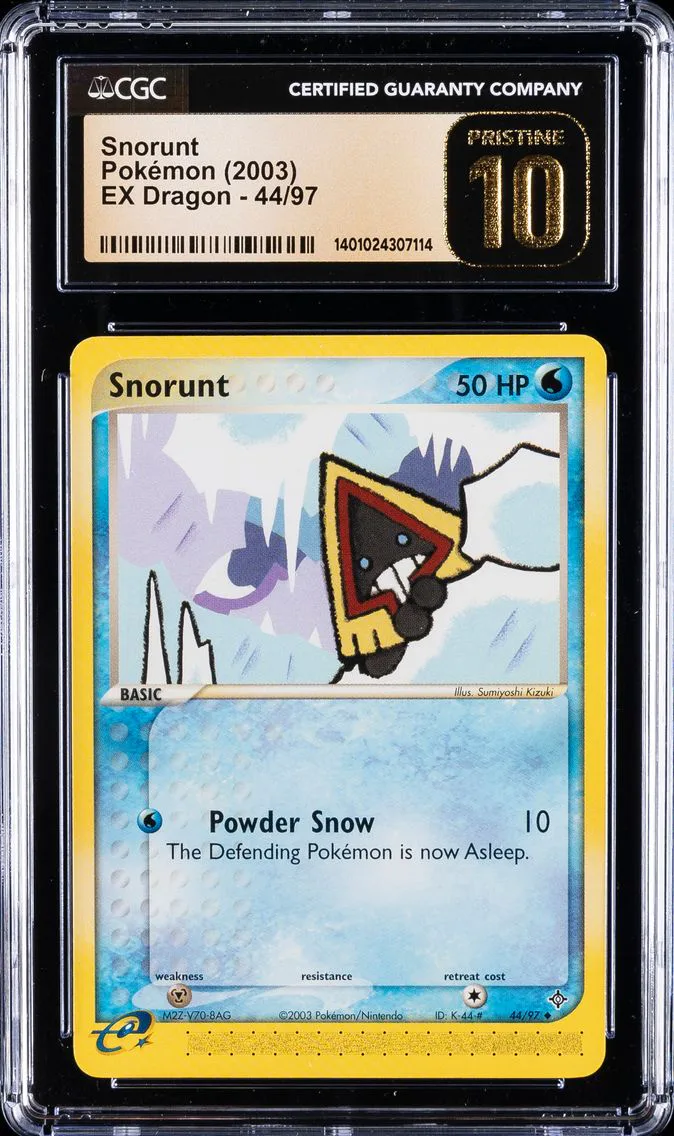 2003 #44 Snorunt CGC 10 Perfect Pokemon | EX Dragon