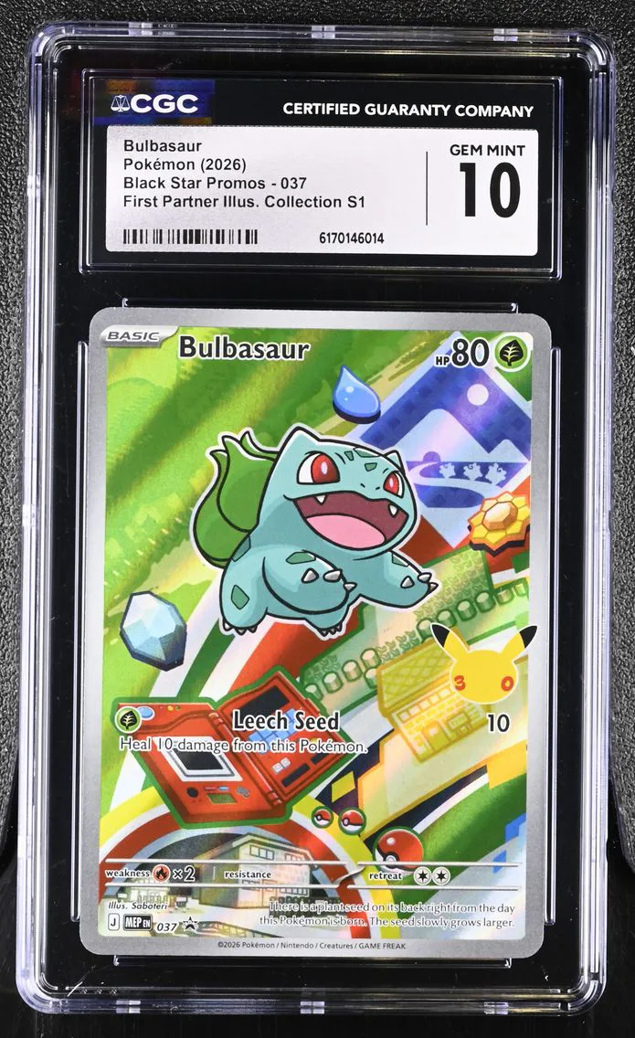 2026 #037 Bulbasaur CGC 10 Black Star Promos - Mega Evolution MEP EN - English