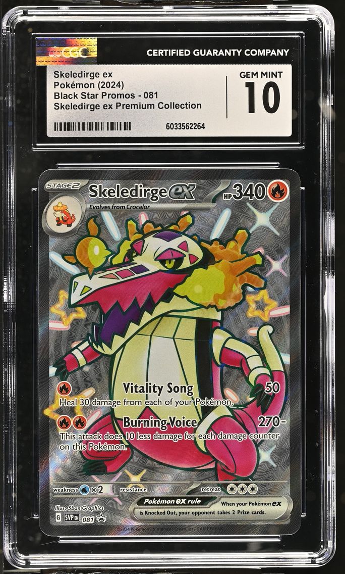 2024 #081 Skeledirge ex CGC 10 Black Star Promos - Scarlet & Violet SVP EN - English