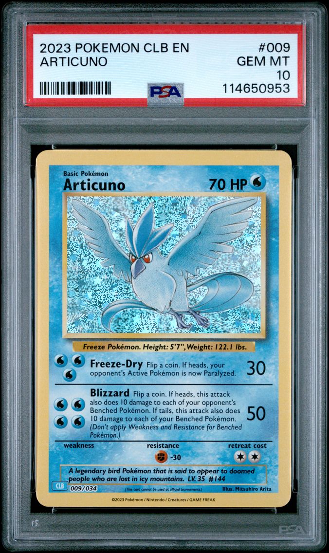 2023 #009 Articuno PSA 10 Clb-Trading Card Game Classic Blastoise & Suicune EX Deck Pokemon