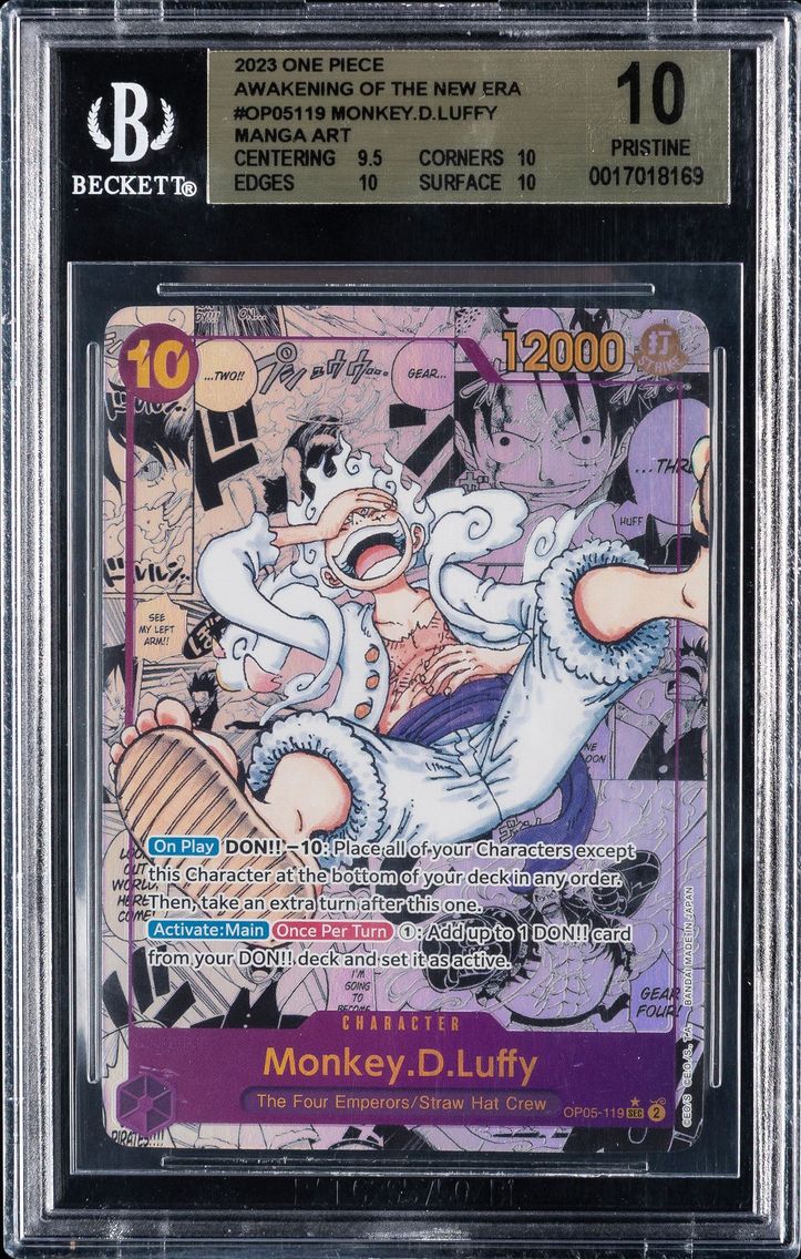 2023 #OP05119 Monkey.D.Luffy BGS 10 One Piece Awakening of the New Era