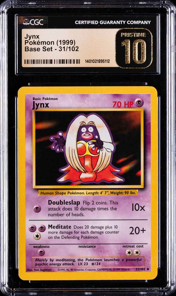1999 #31 Jynx CGC 10 Pristine Game Pokemon
