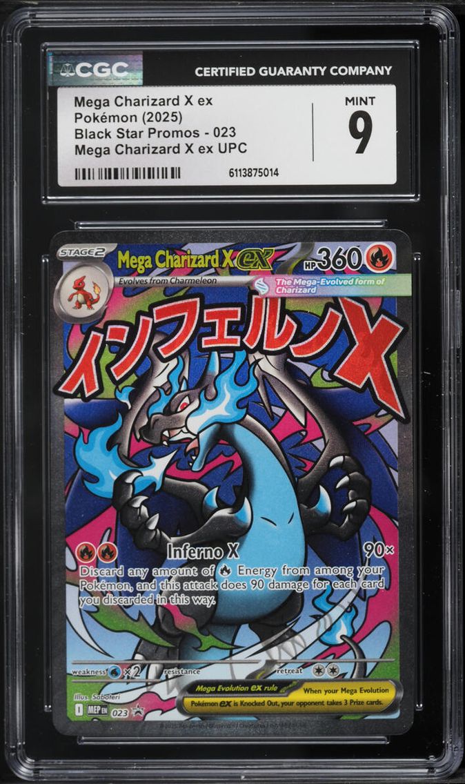 2025 Pokemon Mega Evolution Promo Ultra Premium Full Art Mega Charizard X ex #23 CGC 9 MINT