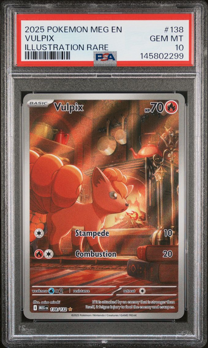 2025 #138 Vulpix PSA 10 Meg EN-Mega Evolution