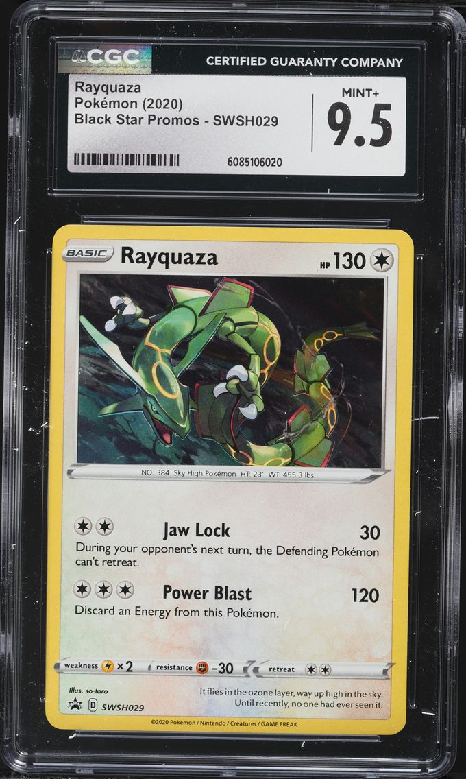 2020 #029 Rayquaza-Holo CGC 9.5 Swsh Black Star Promo Pokemon