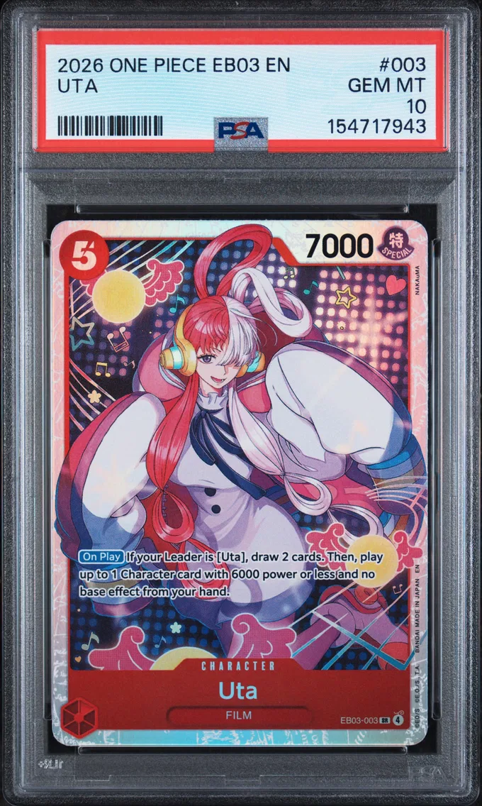 2026 #003 Uta PSA 10 One Piece EB03-Extra Booster -One Piece Heroines Edition-