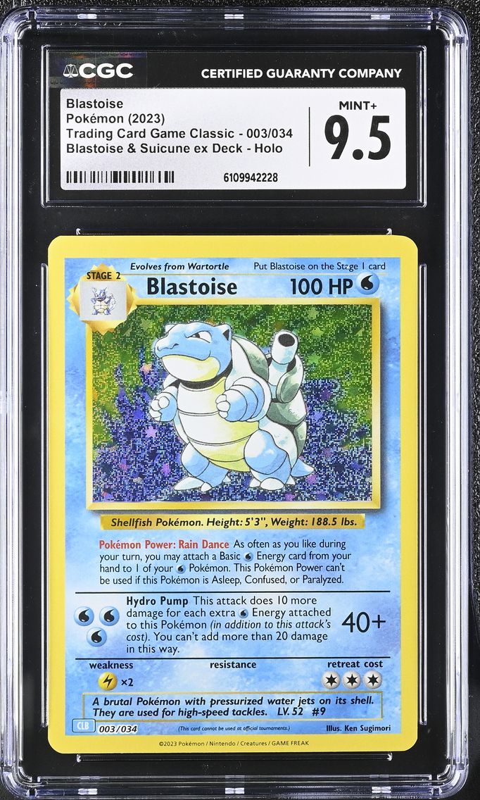 2023 #003 Blastoise CGC 9.5 Trading Card Game Classic - CLV, CLC, CLB - English