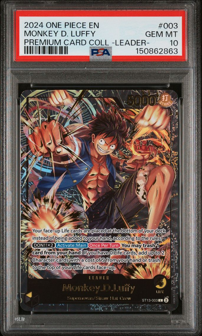 2024 #003 Monkey D. Luffy PSA 10 One Piece Premium Card Collection -Leader Collection-